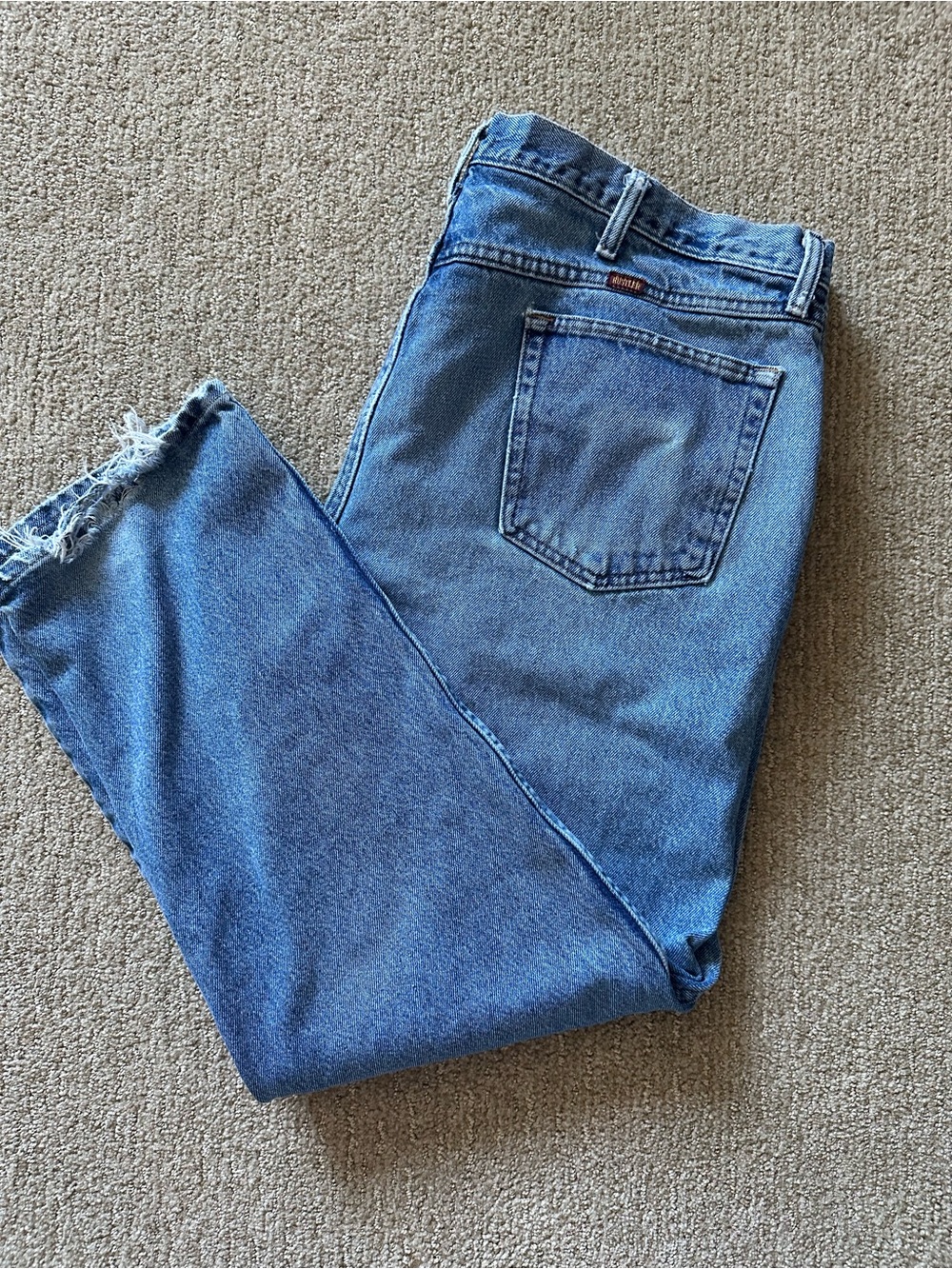Vintage Rustler Distressed Straight Leg Denim Jeans | Y2K Aesthetic Baggy Fit 40